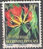Afrique Occidentale Française 1958 Michel 95 O Cote (2001) 0.40 € Fleur Cachet Rond - Usados