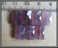 Lot De 2 Perles Rectangle Plat Facetté En Lépidolite 8x12mm - Perles