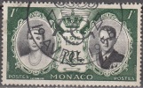 Monaco 1956 Michel 561 O Cote (2008) 0.20 Euro Mariage Princier Cachet Rond - Oblitérés