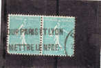 Francia - N. 362 Used (UNI)  1937-39  In Coppia - 1903-60 Säerin, Untergrund Schraffiert