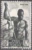 Afrique Equatoriale Française 1947 Michel 277 O Cote (2002) 0.60 € Pêcheur Avec Lance Cachet Rond - Oblitérés