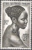 Afrique Equatoriale Française 1947 Michel 280 O Cote (2002) 0.60 € Femme Africaine Cachet Rond - Oblitérés