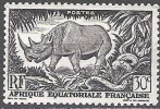 Afrique Equatoriale Française 1947 Michel 263 Neuf ** Cote (2002) 0.40 € Rhinoceros - Nuevos
