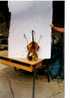 PHOTO - VIOLON - ARMAN  - OPEN HEART 1 - BRONZE ET BOIS - Objetos