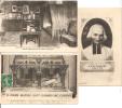 01 - Lot De 3 Cartes -  Intérieur De La Chambre, Lit Du St J.M. VIANNEY, Curé D´Ars - Portrait - La Châsse - Ars-sur-Formans