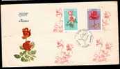 INDIA 1984 FLOWERS ROSES Tree Plant FDC Inde Indien # F988-89 - Rosen