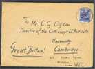 GERMANY, BERLIN 50 PFENNIG BLACK OVPT. 1948, COVER TO UK - Briefe U. Dokumente