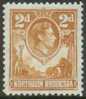 Northern Rhodesia - 1938 King George VI. Scott 31. Mint Hinged - Nordrhodesien (...-1963)