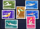 ROUMANIE 1963, NATATION, 7 Valeurs, Neufs / Mint. R295 - Swimming