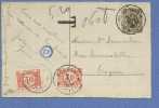 280 Op Kaart Met Stempel JEMEPPE-SUR-MEUSE, Getaxeerd (taxe) Met TX 35(2) Met Stempel OUGREE - 1929-1937 Leone Araldico