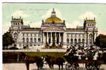 CPA - BERLIN - REICHSTAGSGEBAUDE - ANIMEE VOITURE A CHEVAUX - Tiergarten