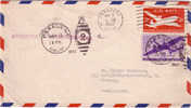 Lot 410: Lettre De Pasadena Pour L'Allemagne En Poste Restante, à Voir Les Oblitérations - 2c. 1941-1960 Covers