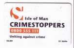 Isle Of Man - Man ( Ile De ) - IOM - Against Crime - CRIMESTOPPERS - Isola Di Man