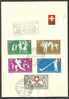 SWITZERLAND - NATIONAL DAY SEMIPOSTALS 1951, VFU ON PTT-FOLDER, SPORTS TOPIC! - Usati