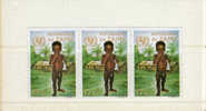 Zaire - N. 802** In Striscia Di 3v (Yvert)  1971  Anniversario UNICEF - Unused Stamps