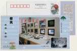 CAI Courseware Manufacture Room,Computer,Mushroom,China 2002 Changxing Primary School Advertising Pre-stamped Card - Computers