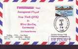 A100 TWA Inaugural Flight  Erstflug New York - West Berlin 1/8/87 - 3c. 1961-... Briefe U. Dokumente