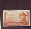 Italia Colonie - Africa Or. Italiana - N. 34** (Sassone) 1941 Fratellanza D'armi Italo-tedesca - Italian Eastern Africa