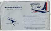 Australie--Entier --1965--Aérogramme 10d --origine SEA LAKE Australie  Pour Paris-- France- - Postwaardestukken
