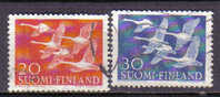 Finlande Finland 1956 Cygnes Swans Serie Complete Obl - Gallináceos & Faisanes