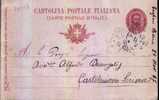 VOGHERA / CASTELNUOVO SCRIVIA - Anno 1897 - Stamped Stationery