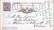 ROMA / VERONA - Anno 1889 - Stamped Stationery