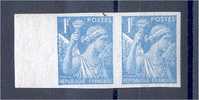 FRANCE, IRIS 1944 1 FRANC + 1,50 FRANCS IRIS 1944, NON DENTELES, PAIRES VERTICALES **! - Unclassified