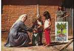 Liechtenstein CM 1er Jour FDC Timbre Spécial Mission L´Arbre De Vie - Missionnaire Religieuse Bonne Soeur Enfants - Maximum Cards
