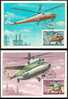 RUSSIE - 1980 - Helicopters - 6 Maximum Cards - Helicopters