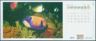 Fish - Poissons - Majestic Angelfish (Euxiphipops Navarchus) Prepaid Postcard With The Monthly Calendar Of 2001-03 - Poissons Et Crustacés