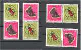 SWIZERLAND, PRO JUVENTUTE 1953 TETE BECHE + SE TENANTS, BUTTERFLIES TOPIC, ALL MINT NEVER HINGED **! - Collections