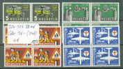 SUISSE  No Zumstein 324-327  Blocs De 4** ( Sans Charnière )        Cote: 24 € - Unused Stamps