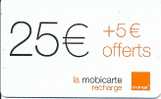 PU 200A  MOBI  25+5 EUROS De 11/01 - Nachladekarten (Refill)