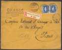 SWITZERLAND 50 CENTIMES PAIR STANDING HELVETIA R-COVER 1897 - Briefe U. Dokumente