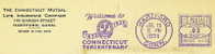 USA : EMA Violette /lettre Tricentenaire Connecticut 1935 Etat Blason Meter Superbe ! - Independecia USA