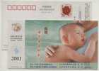 China 2001 Blood Donation Advertising Pre-stamped Card Like Mother‘s Breast Milk Feeding Life - Autres & Non Classés