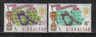 E357 - GIBRALTAR ,  N. 173/174  ***  Coppa Rimet 1966 - 1966 – England