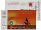 Jumping Dolphin,China 2001 Ping'an Insurance Company Advertising Pre-stamped Card - Dolfijnen