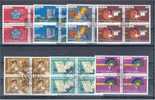SWITZERLAND, GROUP OFFICIAL STAMPS IN  BlOCKS OF 4, FD CANCELS! - Lotes/Colecciones