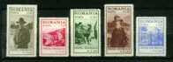 ROUMANIE Nº 422 A 426 * 426 Defectueux Pli - Unused Stamps