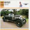 AU 20 - BENTLEY SPEED SIX - 1926 - 1930 - - Andere & Zonder Classificatie