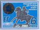 Russia, Togliatti: Month Bus And Trolleybus Ticket 2003/06 - Europe