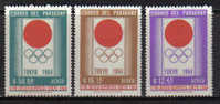 E51 - PARAGUAY - N. 373/375  PA  *** - Summer 1964: Tokyo