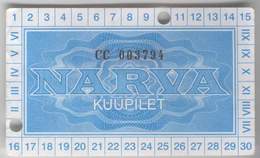 Estonia: Month Bus Ticket From Narva (11) - Europa