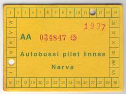 Estonia: Month Bus Ticket From Narva (1) - Europe