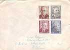 Timbres Célébrités : Kant, Kirchhoff, Welk, Maltmann (Allemagne De L´Est, YT N° 1621/24) Sur Lettre De 1974 - Albert Schweitzer