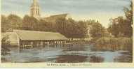 91 LA FERTE ALAIS L´Eglise Et Le Lavoir Sur L´ Essonne Et Lavandières Beau Plan - La Ferte Alais