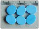 5 Perles Palets Plats De Véritable Turquoise Bleue 10x8x3mm - Perle