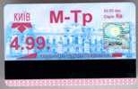 Ukraine: Month Metro And Trolleybus Card From Kiev 1999/04 - Europe