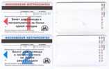 Russia: 2 Different Metro Cards From Moscow - Europa